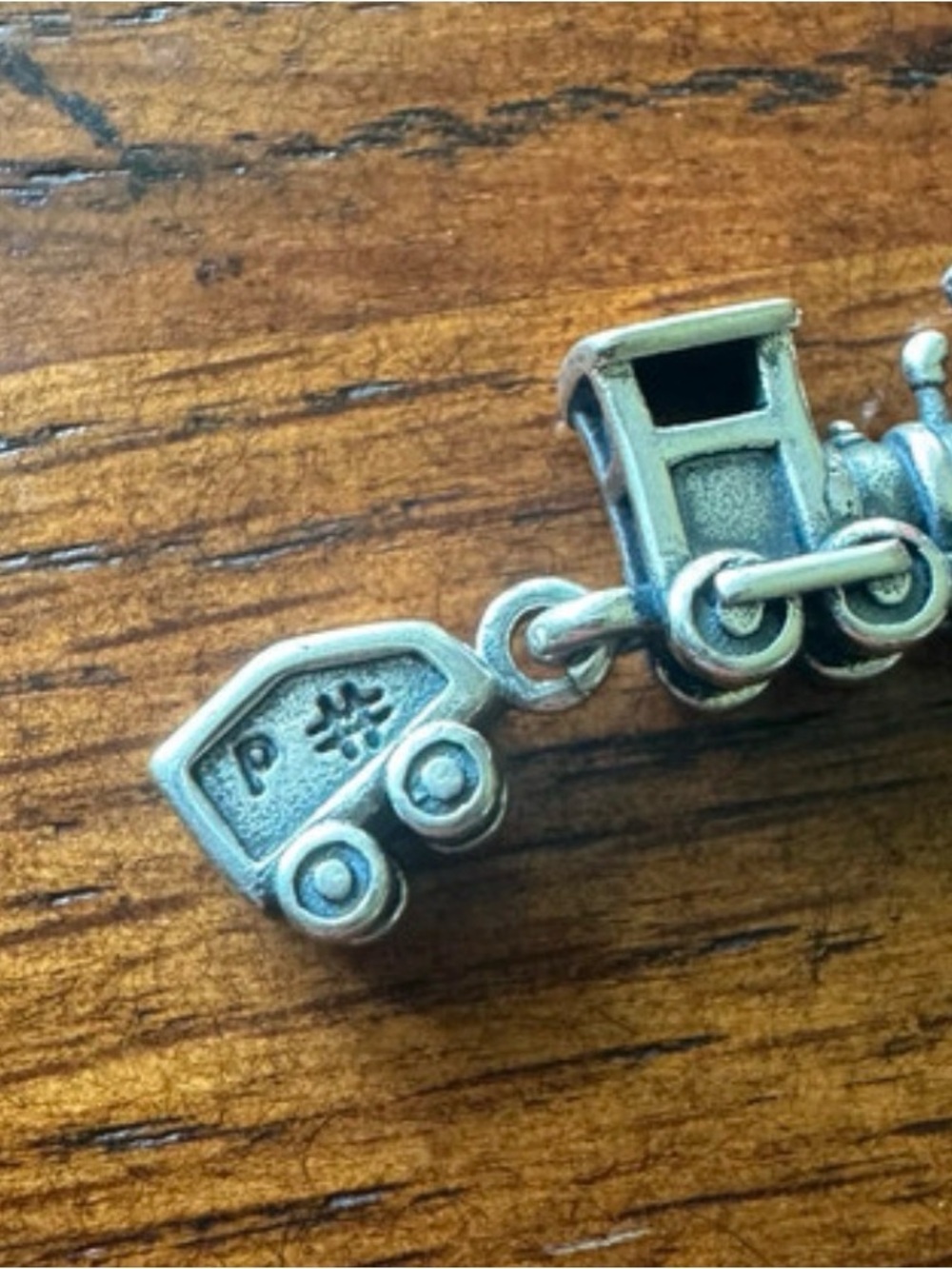 James Avery Silver Train & Car Charm Bracelet